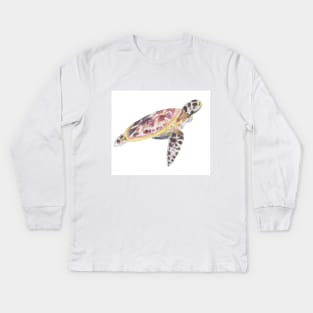 Watercolour Turtle Kids Long Sleeve T-Shirt